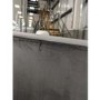 GRADE A2 - Large Dark Grey Velvet Armchair - Mid Century - Eden