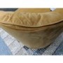 GRADE A2 - Yellow Velvet Armchair with Scooped Back and Gold Legs - Cara