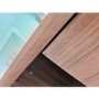 GRADE A2 - Solid Walnut TV Unit with Sliding Doors & Drawers - Briana