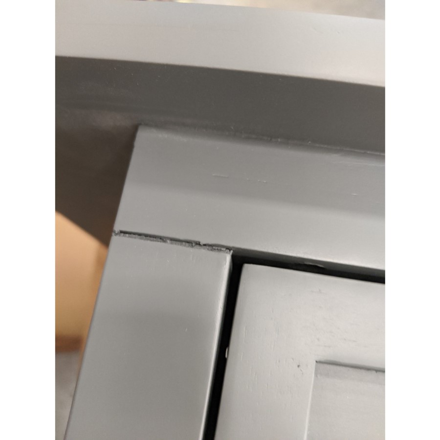 GRADE A2 - Narrow Grey Console Table with Drawers - Elms