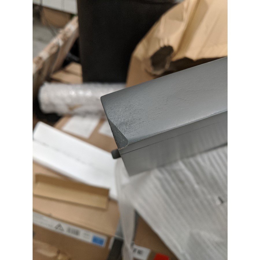 GRADE A2 - Narrow Grey Console Table with Drawers - Elms