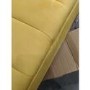 GRADE A2 - Safina Striped Top Ottoman Storage Bench in Yellow Velvet