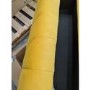 GRADE A2 - Safina Striped Top Ottoman Storage Bench in Yellow Velvet