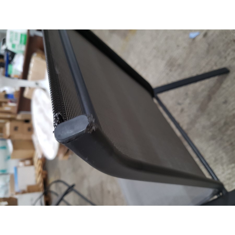 GRADE A2 - 6 Grey Metal Outdoor Dining Chairs