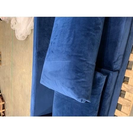 GRADE A2 - Clara Navy Blue Velvet 3 Seater Sofa