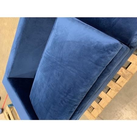GRADE A2 - Clara Navy Blue Velvet 3 Seater Sofa