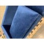 GRADE A2 - Clara Navy Blue Velvet 3 Seater Sofa