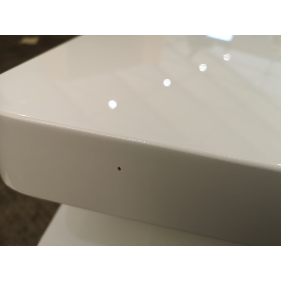 GRADE A2 - White Gloss Coffee Table with LED Lights - Tiffany