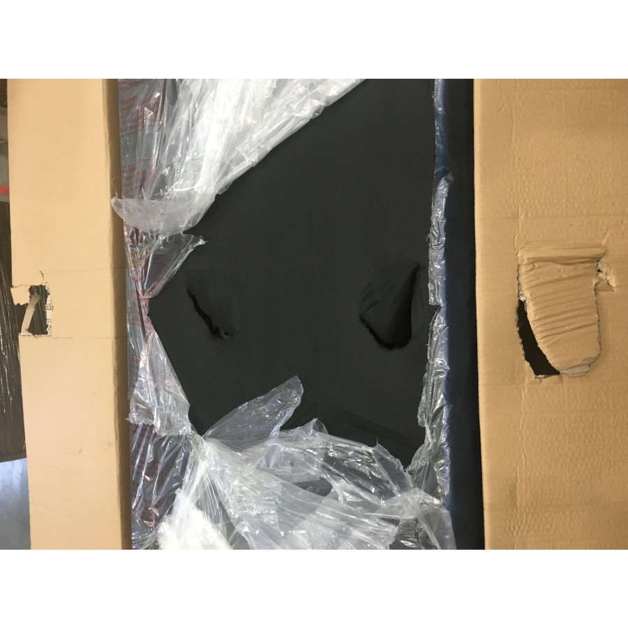 GRADE A2 - Elba Blue Velvet Sofa with Button Detailing & Bolster Cushions - Seats 2