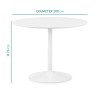 Round White Dining Table - Seats 4 - Julian Bowen Blanco