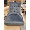 GRADE A2 - Kaylee Grey Velvet Dining Chairs with Oak Legs- Set of 2