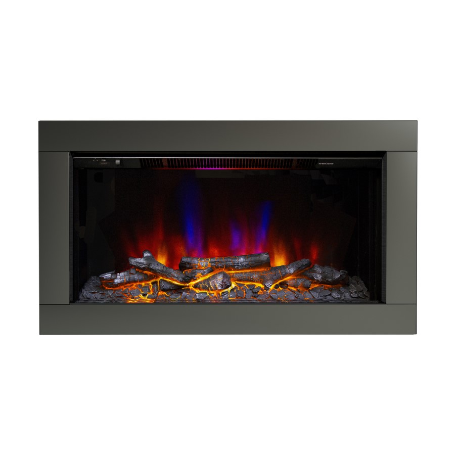 Be Modern 34" Black Nickel Inset Electric Fire - Avella