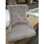 GRADE A2 - Kaylee Mink Velvet Dining Chairs with Oak Legs - Set of 2