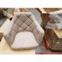 GRADE A2 - Beige Faux Leather Office Chair with Swivel Base - Marley