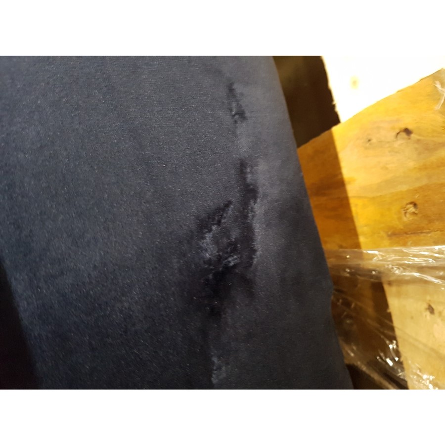 GRADE A2 - Navy Blue Velvet Chesterfield Sofa Bed - Seats 3 - Double Bed - Bronte