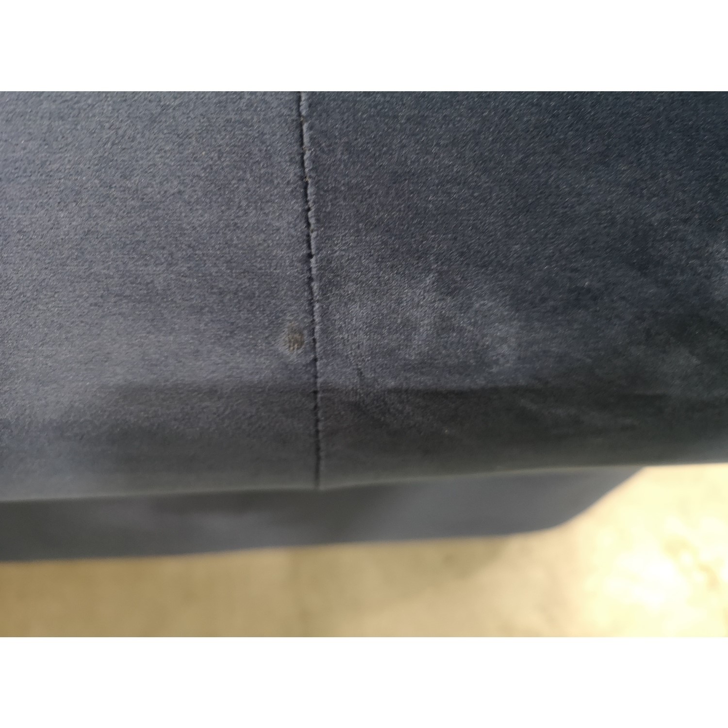 GRADE A3 Navy Blue Velvet Chesterfield Sofa Bed Seats 3 Double