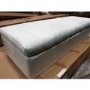 GRADE A3 - Safina Striped Top Ottoman Storage Bench in Duck Egg Blue Velvet