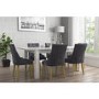 GRADE A2 - Kaylee Grey Velvet Dining Chairs with Oak Legs- Set of 2