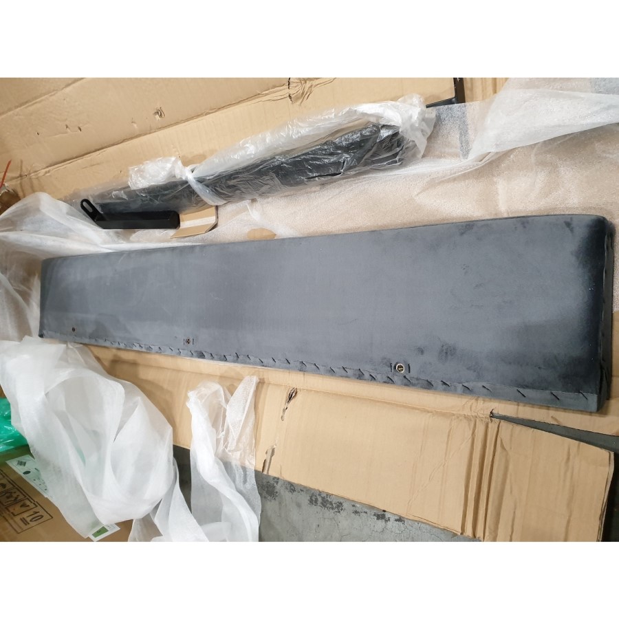 GRADE A2 - Maddox Wing Back Small Double Ottoman Bed in Grey Velvet