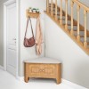 GRADE A1 - Solid Oak Hallway Storage Bench - Corner - Adeline