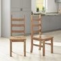 GRADE A1 - Set of 2 Solid Pine Dining Chairs - Emerson