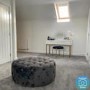 GRADE A2 - Large Dark Grey Velvet Chesterfield Pouffe Stool - Xena