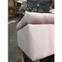 GRADE A2 - Safina Striped Top Ottoman Storage Bench in Baby Pink Velvet