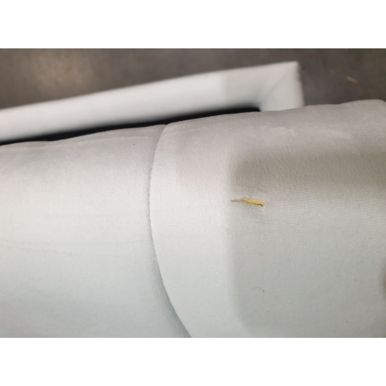 GRADE A3 Safina Striped Top Ottoman Storage Bench in Duck Egg Blue