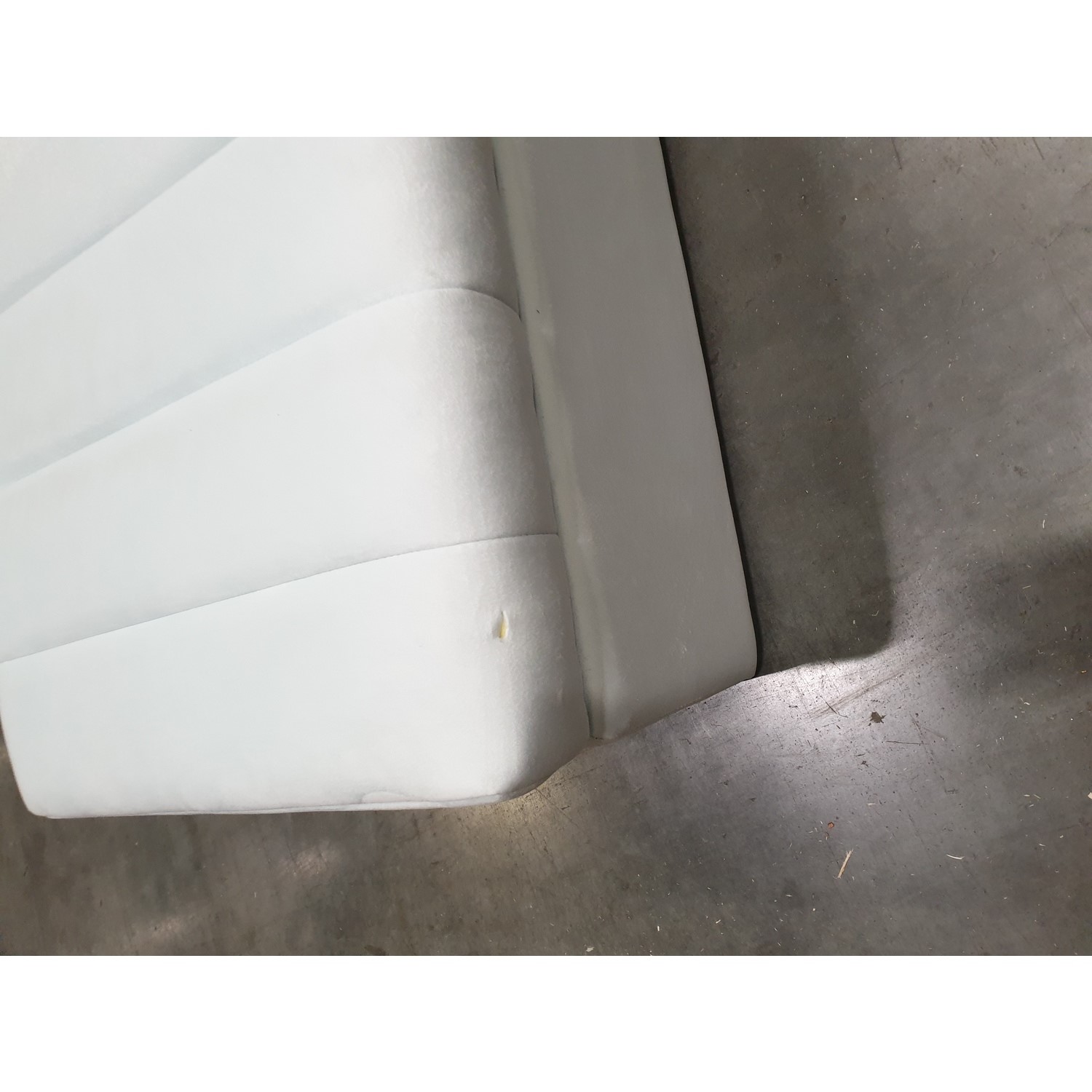 GRADE A3 Safina Striped Top Ottoman Storage Bench in Duck Egg Blue