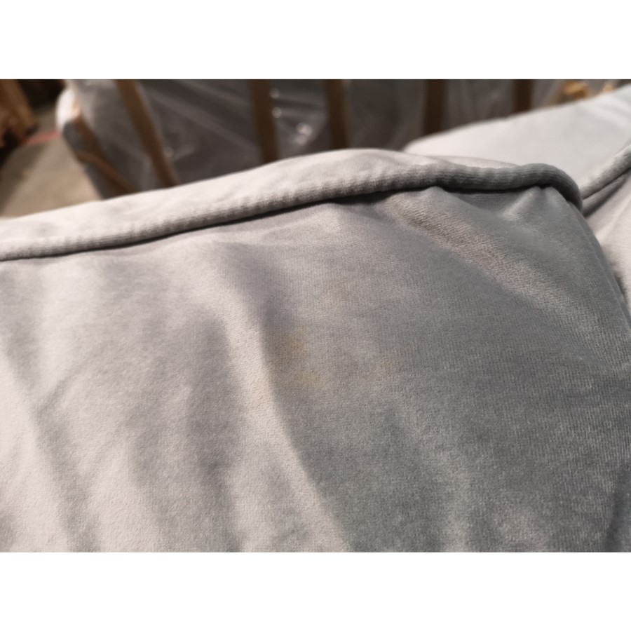 GRADE A2 - Payton Silver Grey Velvet 2 Seater Sofa