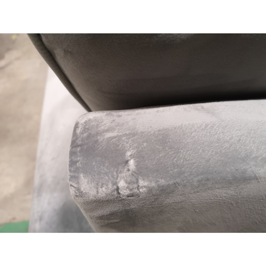 GRADE A2 - Payton Silver Grey Velvet 2 Seater Sofa