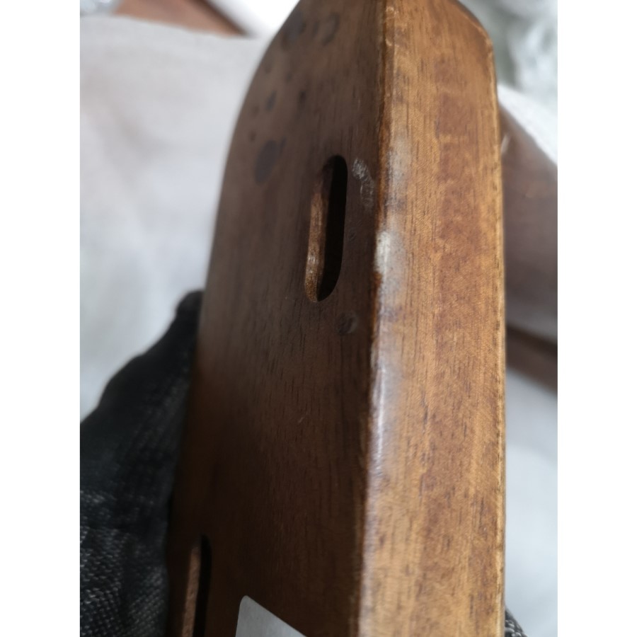 GRADE A2 - Narrow Console Table in Dark Wood with Gold Inlay & Drawers - Dejan