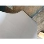 GRADE A2 - Alexis Mirrored 2 Drawer Bedside Table in Pale Grey with Carved Detail