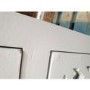 GRADE A2 - Alexis Mirrored 2 Drawer Bedside Table in Pale Grey with Carved Detail