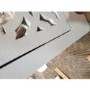 GRADE A2 - Alexis Mirrored 2 Drawer Bedside Table in Pale Grey with Carved Detail