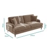 GRADE A1 - Payton Beige Velvet 3 Seater Sofa