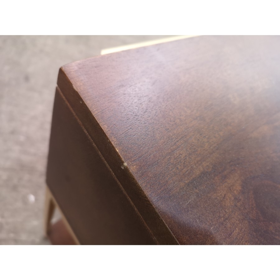 GRADE A2 - Dark Mango Wood Console Table with Gold Legs - Artisan House