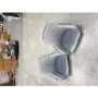 GRADE A2 - Set of 2 Grey Velvet Dining Tub Chairs with Chrome Legs - Logan