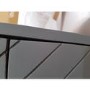 GRADE A2 - Ezra Chevron Wide Chest of Drawers in Pale Grey