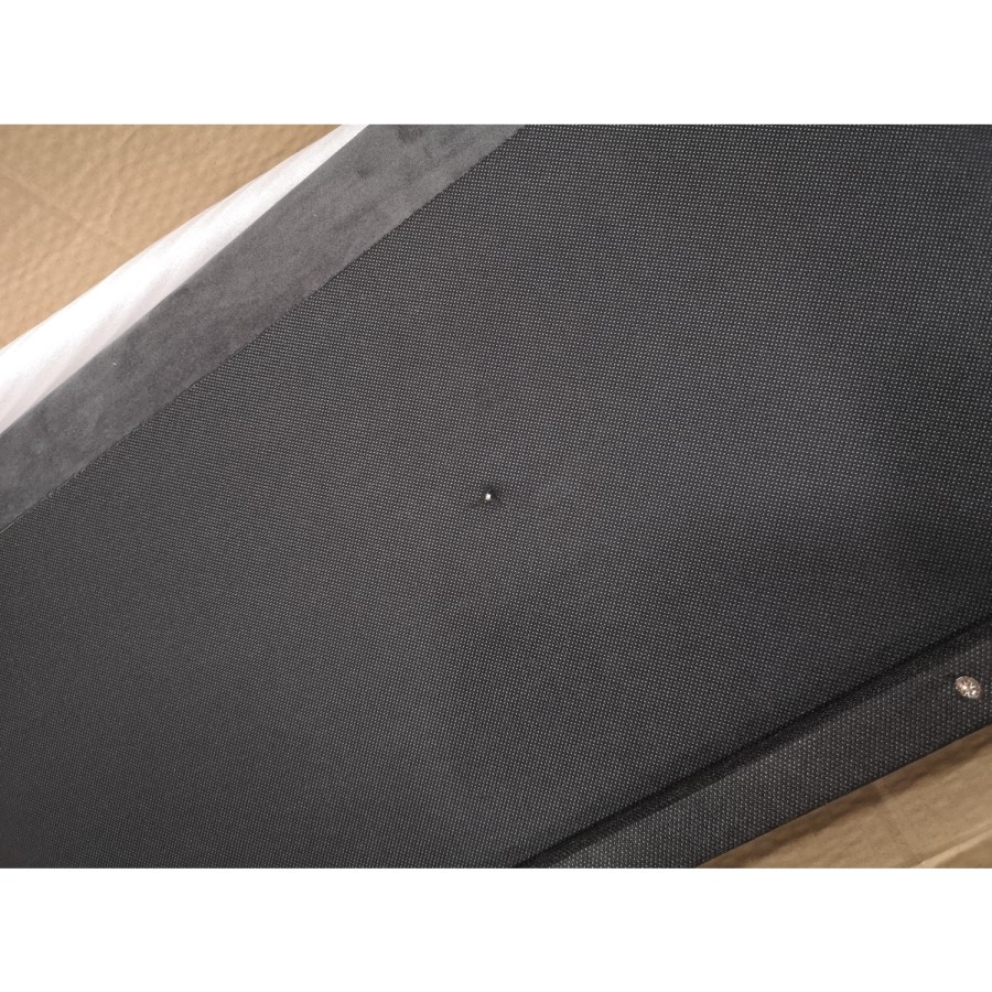 GRADE A2 - Margot King Size Ottoman Bed with Curved Headboard in Dark Grey Velvet