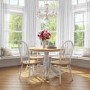 GRADE A1 - Windsor Dining Chairs in Oak & White Set of 2 - Rhode Island 