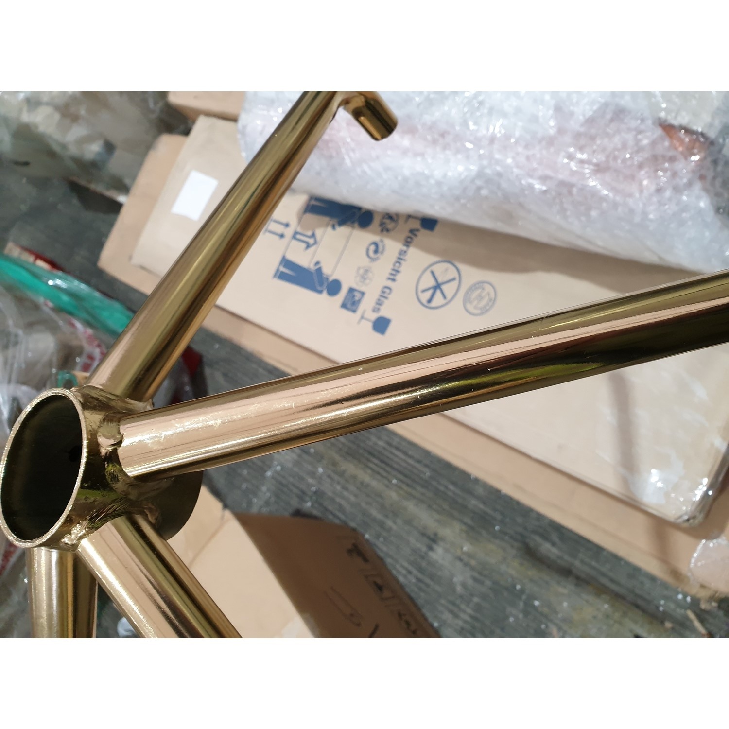 GRADE A2 Green Velvet Office Swivel Chair with Gold Base Marley