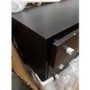 GRADE A2 - Mika Wide Dark Brown Chest of Drawers with Brass Inlay - 6 Drawers