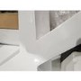 GRADE A2 - White Gloss Office Desk with Drawer - Roxy