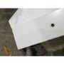 GRADE A2 - White Gloss Office Desk with Drawer - Roxy
