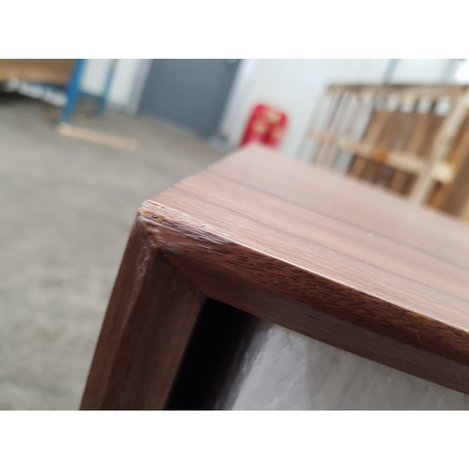 GRADE A2 Solid Walnut TV Unit with Sliding Doors & Drawers Briana