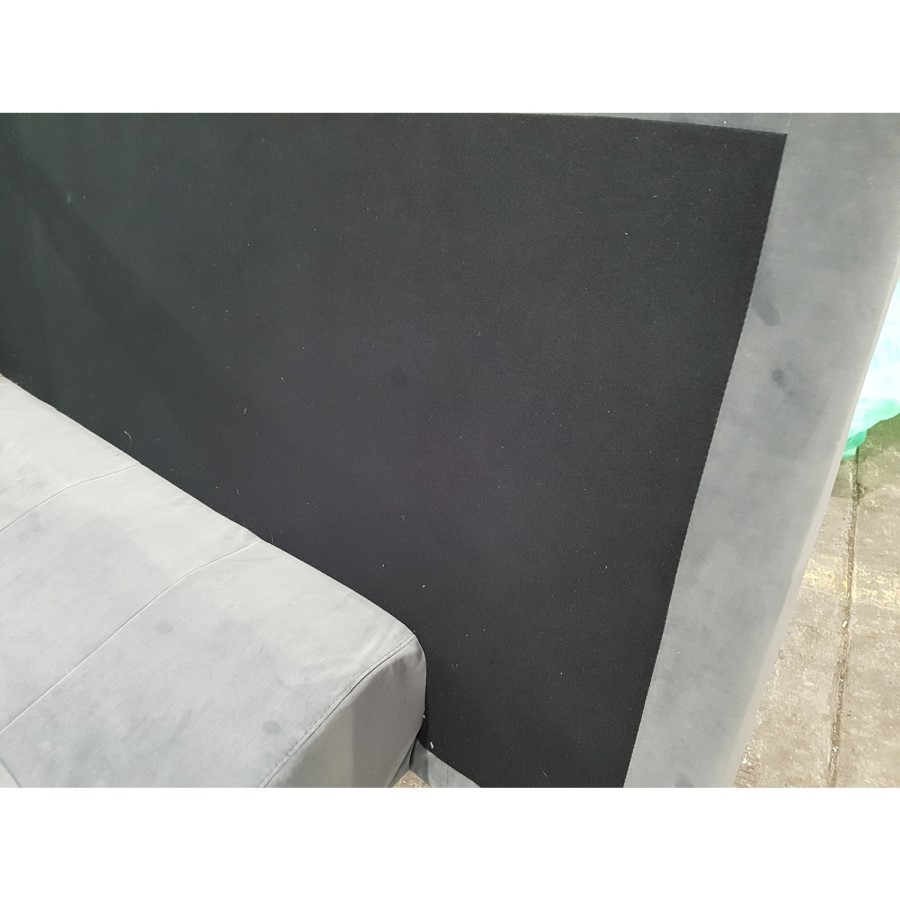 GRADE A3 - Grey Velvet Corner Sofa - Left Hand Chaise - Helsinki