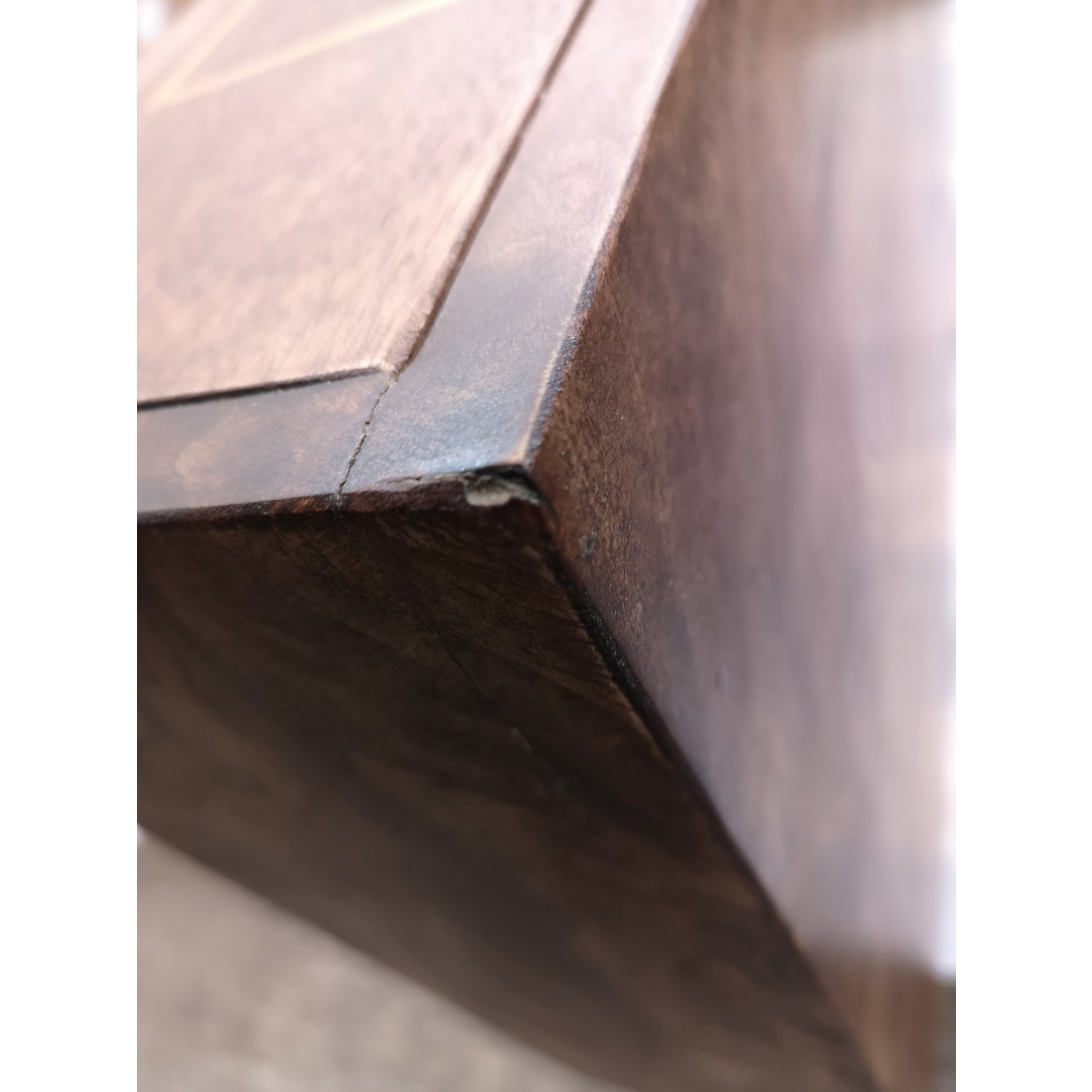 GRADE A2 Console Table in Dark Wood & Gold Tahlia Furniture123