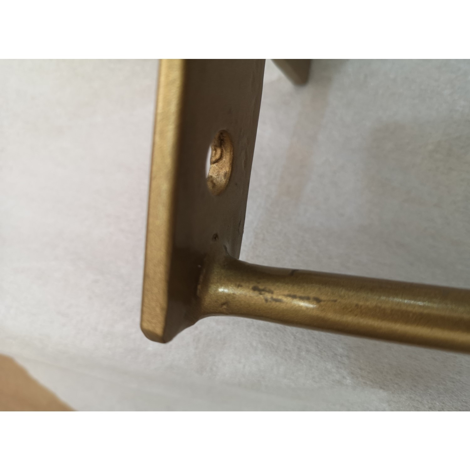 GRADE A2 Console Table in Dark Wood & Gold Tahlia Furniture123