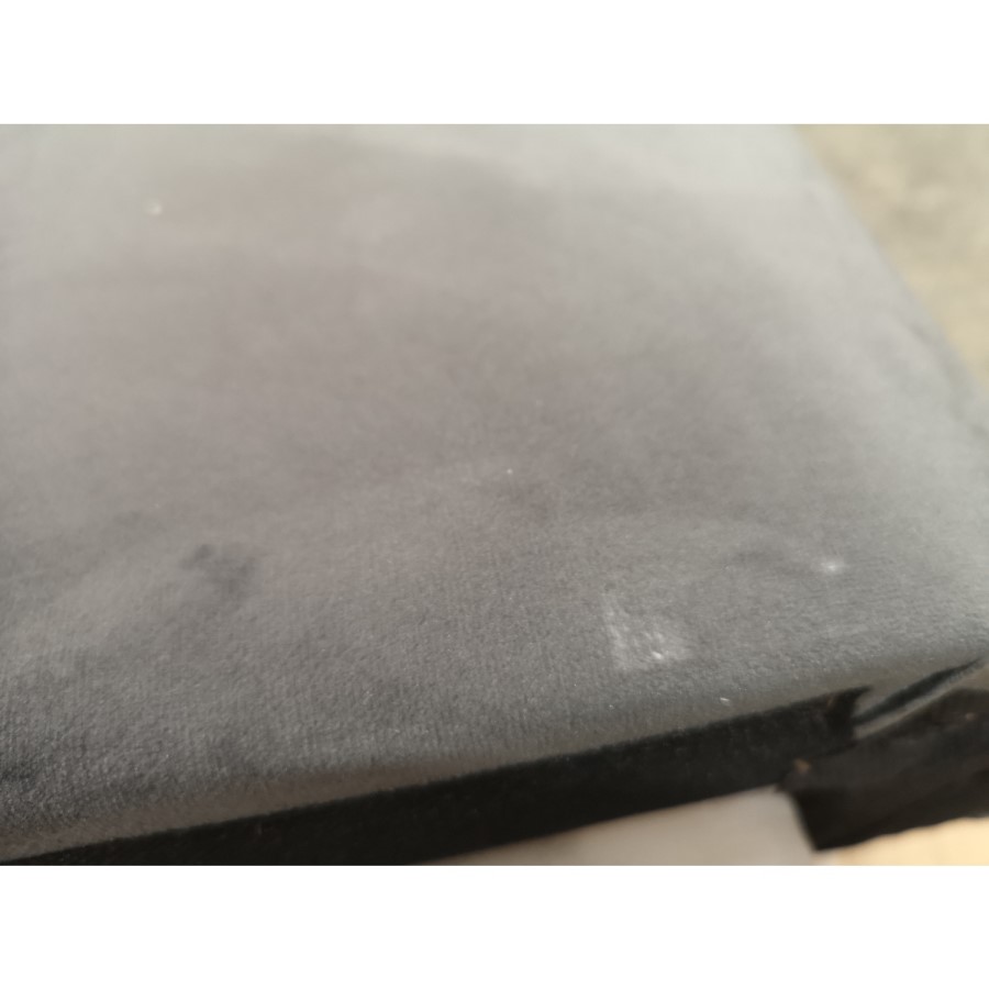 GRADE A2 - Margot King Size Ottoman Bed with Curved Headboard in Dark Grey Velvet